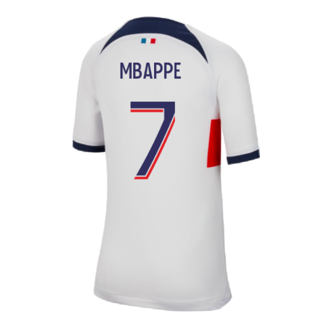 2023-2024 PSG Away Shirt (Kids) (Mbappe 7)-Vantage Point Soccer